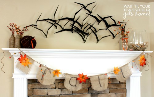 Fall Banner and Mantel