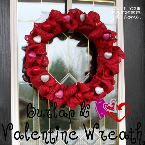 burlap heart valentine wreath