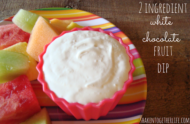 2 ingredient white chocolate fruit dip