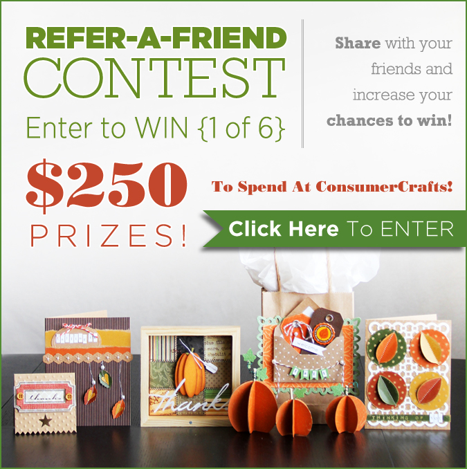 #ConsumerCrafts Refer a Friend Contest via www.waittilyourfathergetshome.com #ad