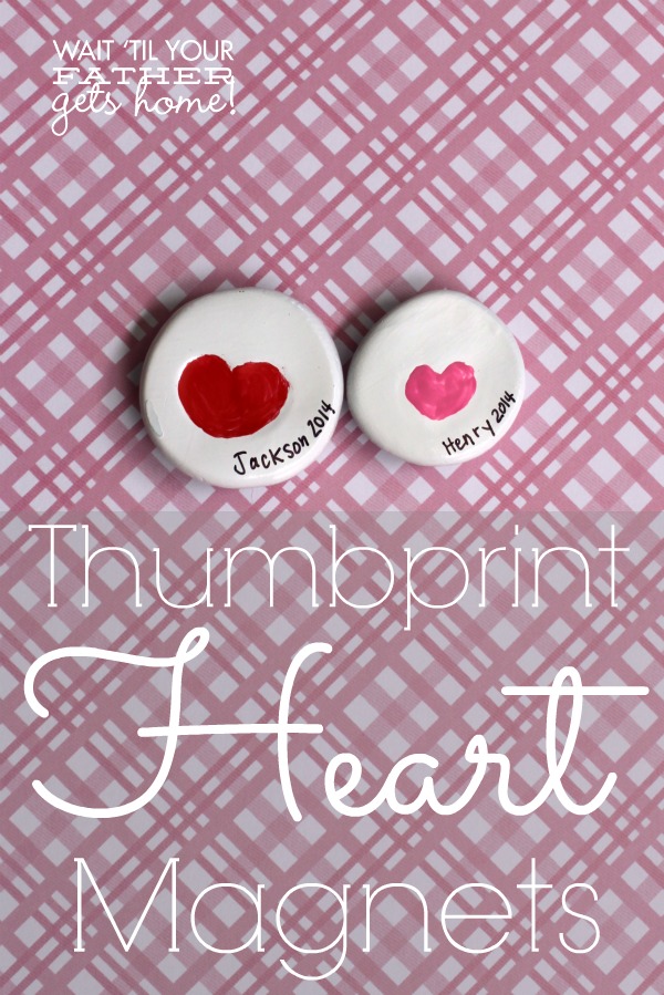 Thumbprint Heart Glass Magnet Crafts and Video Tutorial - Rhythms of Play