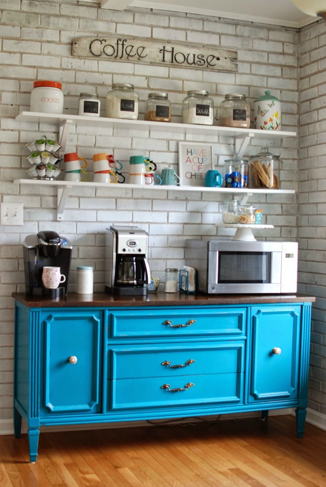 A Pretty Kitchen Coffee Station and Other Premium Kitchen Comforts