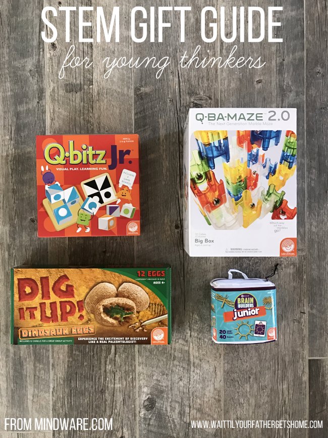 STEM Gift Guide for little thinkers from MindWare and Wait 'Til Your Father Gets Home #STEM #STEMGIFTS #STEMforKids #MindWare #EducationalToys #EducationalGifts #Homeschool #sp