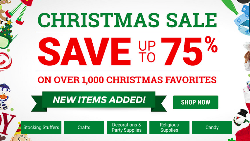 Save up to 75% on over 1000 Christmas Favorites NOW!