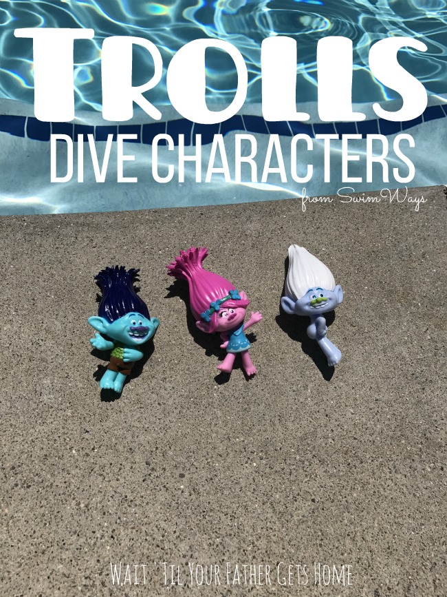 Trolls Dive Characters by Swimways shared by Wait 'Til Your Father Gets Home #ad #SwimWays #summer #pooltoys #pool @SwimWays