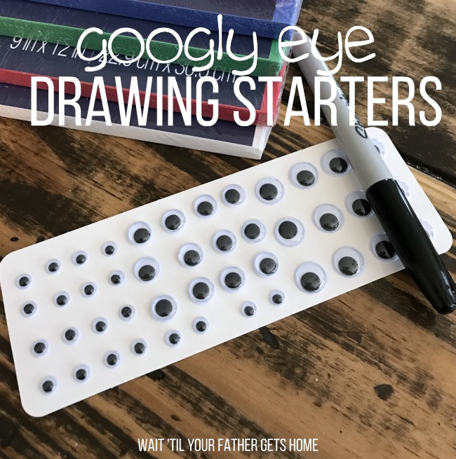 Google Eye Drawing Starters via Wait 'Til Your Father Gets Home & Learn365 for #OrientalTrading #summerlearning #kidscrafts #kidart #coloring #sp