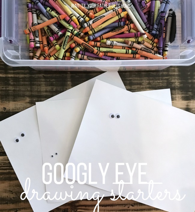 Google Eye Drawing Starters via Wait 'Til Your Father Gets Home & Learn365 for #OrientalTrading #summerlearning #kidscrafts #kidart #coloring #sp