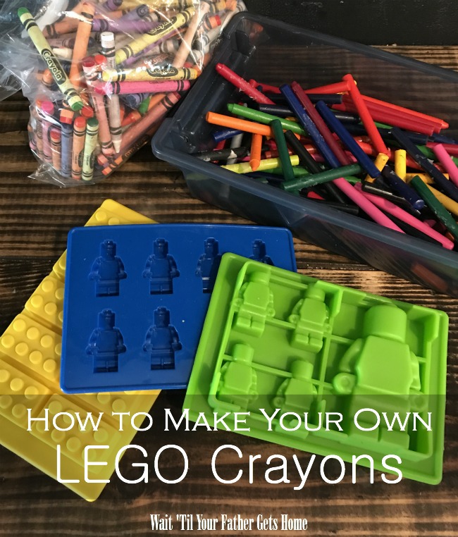 Make your own LEGO crayons via Wait 'Til Your Father Gets Home #summercrafts #summerlearning #easycrafts #coloring #kidscrafts 