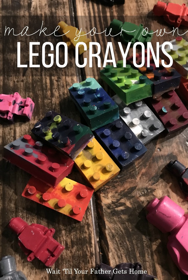 Make your own LEGO crayons via Wait 'Til Your Father Gets Home #summercrafts #summerlearning #easycrafts #coloring #kidscrafts 