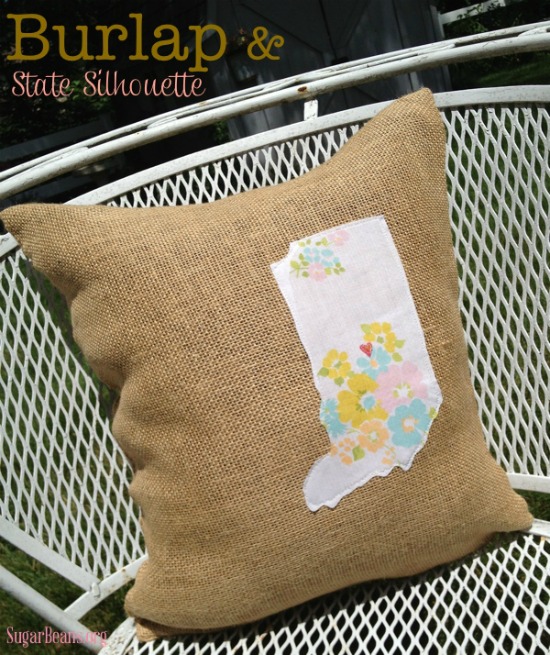 Burlap & State Silhouette pillow