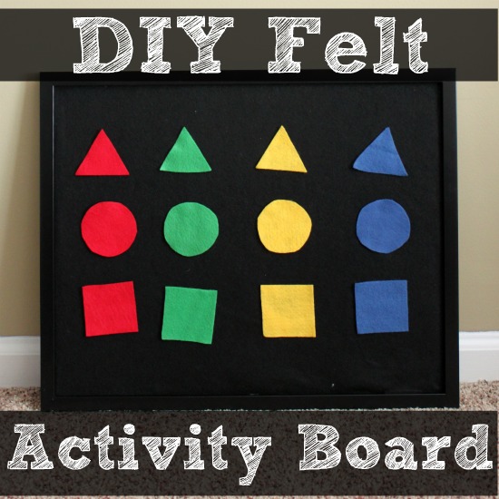 Make a DIY #Felt Activity Board, perfect for simple sorting activities or story play with your preschooler! #homeschool #learning #toddler #feltboard