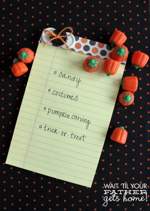 DIY Halloween Notepad